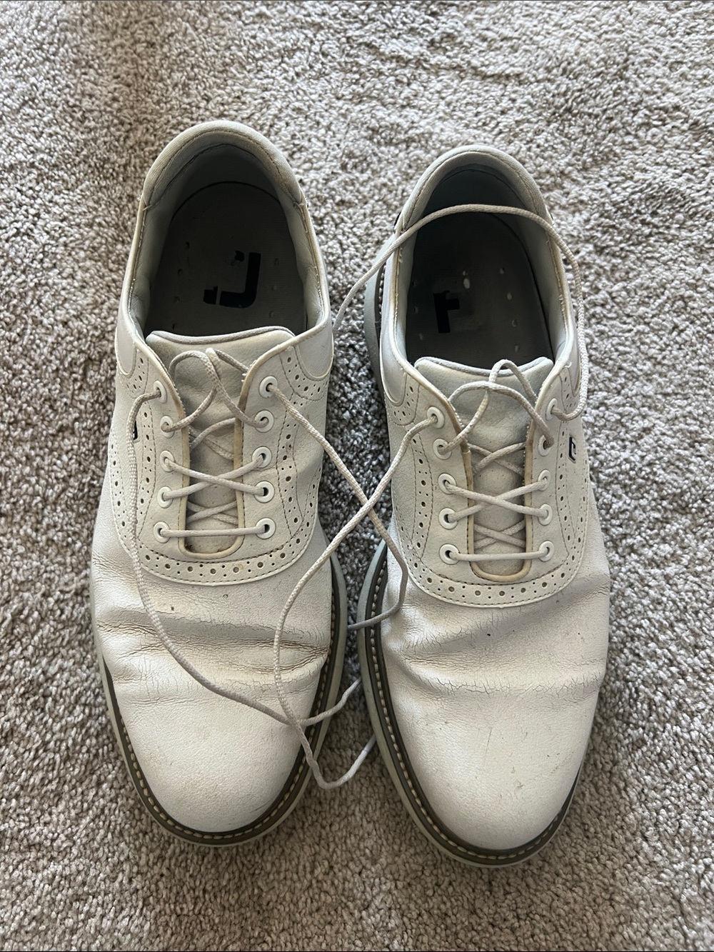 FootJoy White Men’s Lace-Up Golf Shoes Size 11.5